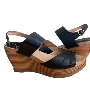Miz Mooz Ruthy Leather Wedge black 10